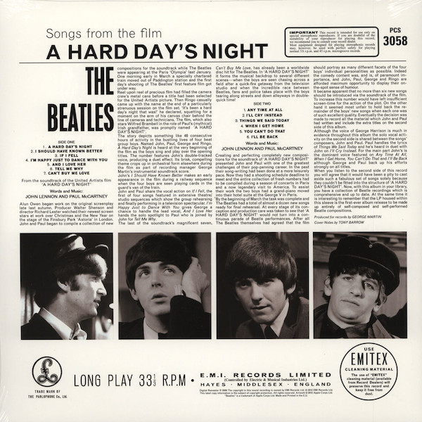 The Beatles - A Hard Day's Night - Vinyl Record NM/NM (Pre Loved) - Image 2