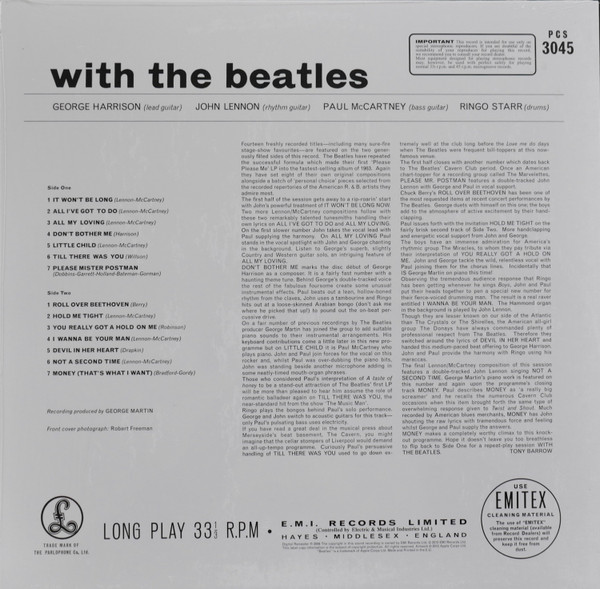 The Beatles - With The Beatles - Vinyl Record NM/NM (Pre Loved) - Image 3