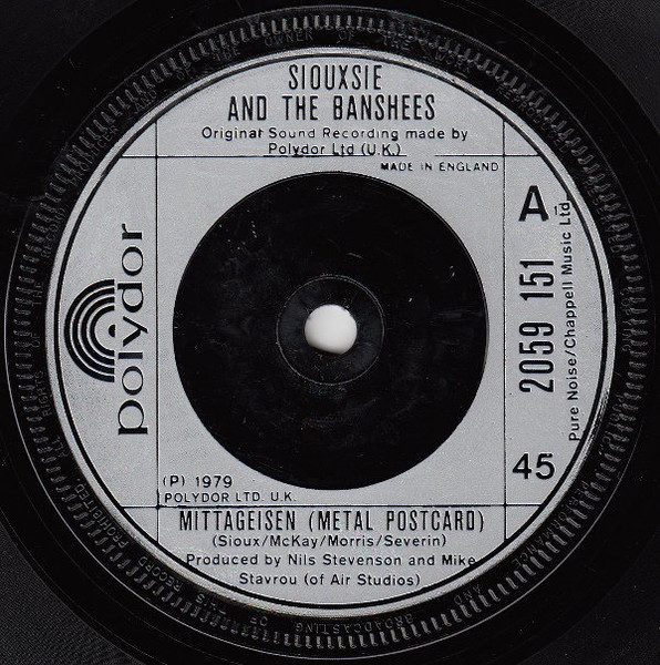 Siouxsie & The Banshees - Mittageisen / Love In A Void - 7 inch Vinyl Record VG+/VG+ (Pre Loved) - Image 3