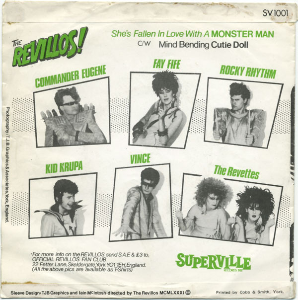 The Revillos - She's Fallen In Love With A Monster Man - 7 inch Vinyl Record VG+/VG+ (Pre Loved) - Image 2