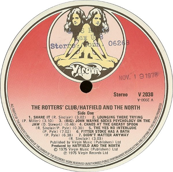 Hatfield And The North - The Rotters' Club - Vinyl Record VG+/VG+ (Pre Loved) - Image 3