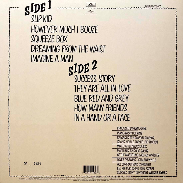 The Who - The Who By Numbers - Vinyl Record NM/NM (Pre Loved) - Image 2