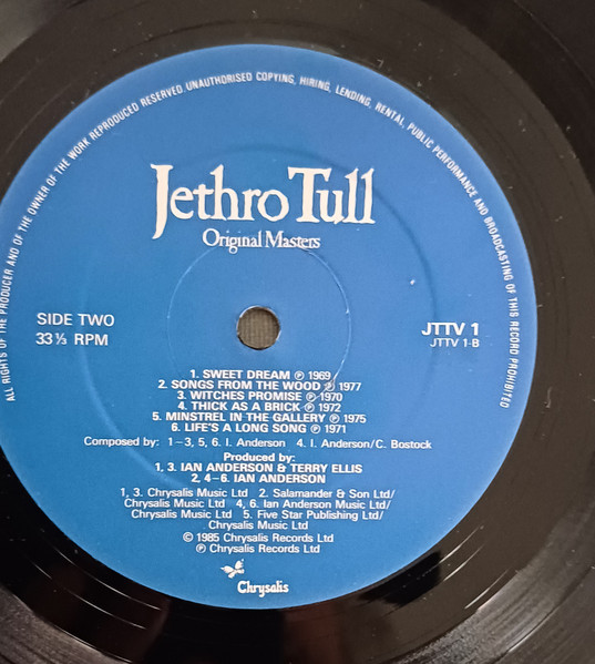 Jethro Tull - Original Masters - Vinyl Record VG+/VG+ (Pre Loved) - Image 4