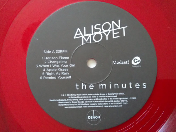Alison Moyet - The Minutes - Vinyl Record NM/NM (Pre Loved) - Image 4