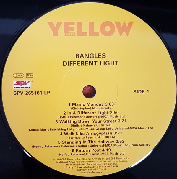 Bangles - Different Light - Vinyl Record NM/NM (Pre Loved) - Image 3