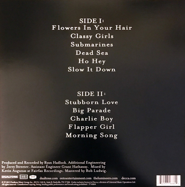 The Lumineers - The Lumineers - Vinyl Record NM/NM (Pre Loved) - Image 2