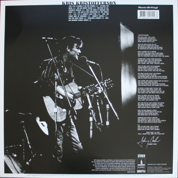 Kris Kristofferson - Kristofferson - Vinyl Record NM/NM (Pre Loved) - Image 3