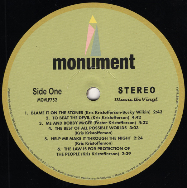 Kris Kristofferson - Kristofferson - Vinyl Record NM/NM (Pre Loved) - Image 4