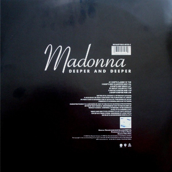 Madonna - Deeper And Deeper - Vinyl Record VG+/VG+ (Pre Loved) - Image 4