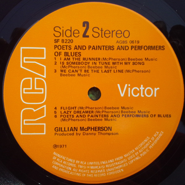 Gillian McPherson - Poets And Painters And Performers Of Blues - Vinyl Record VG+/VG+ (Pre Loved) - Image 4