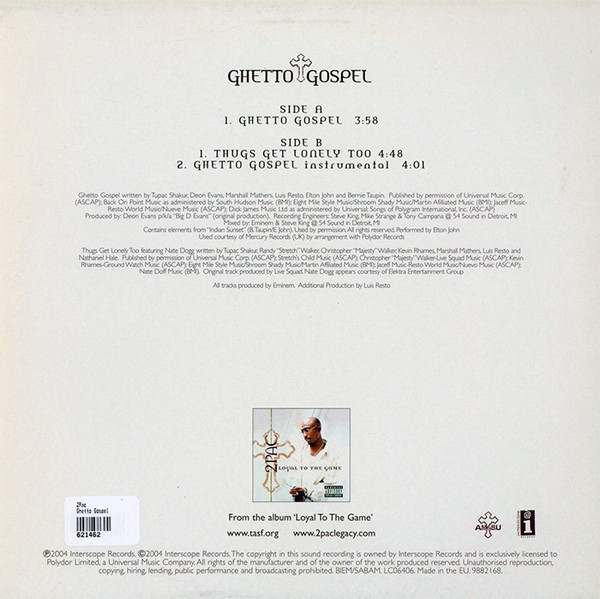 2Pac - Ghetto Gospel - Vinyl Record VG+/VG+ (Pre Loved) - Image 2