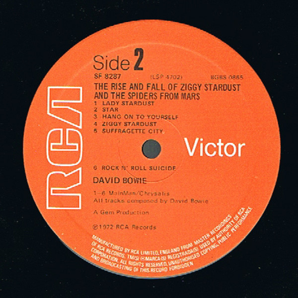 David Bowie - The Rise And Fall Of Ziggy Stardust And The Spiders From Mars - Vinyl Record VG+/VG+ (Pre Loved) - Image 4