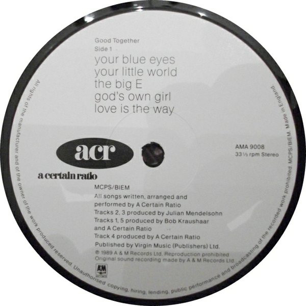 A Certain Ratio - Good Together - Vinyl Record VG+/NM (Pre Loved) - Image 3