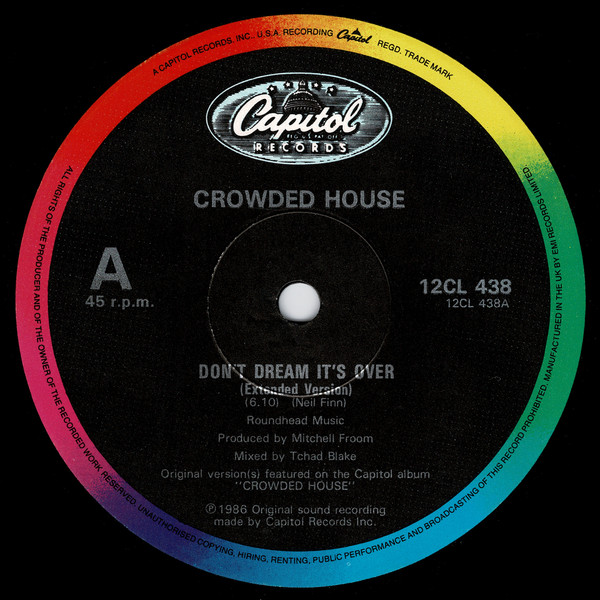 Crowded House - Don't Dream It's Over (Extended Version) - Vinyl Record VG+/VG+ (Pre Loved) - Image 3