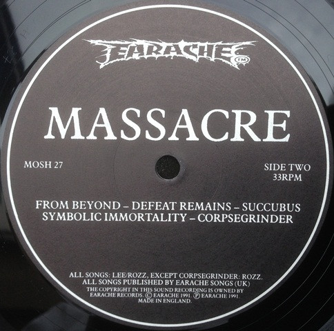 Massacre - From Beyond - Vinyl Record VG/VG+ (Pre Loved) - Image 4