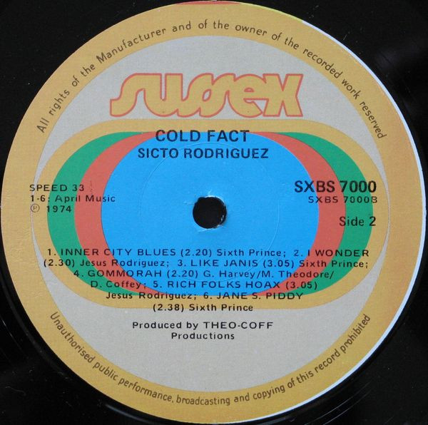 Sixto Rodriguez - Cold Fact - Vinyl Record VG+/VG+ (Pre Loved) - Image 4