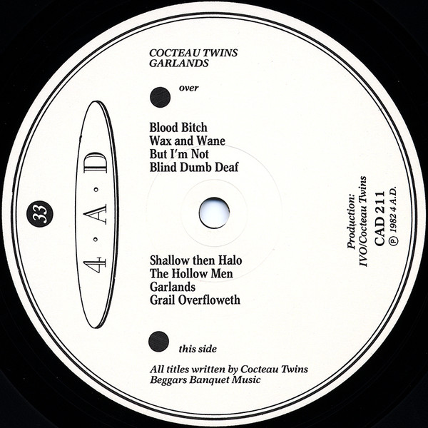 Cocteau Twins - Garlands - Vinyl Record VG+/VG+ (Pre Loved) - Image 4