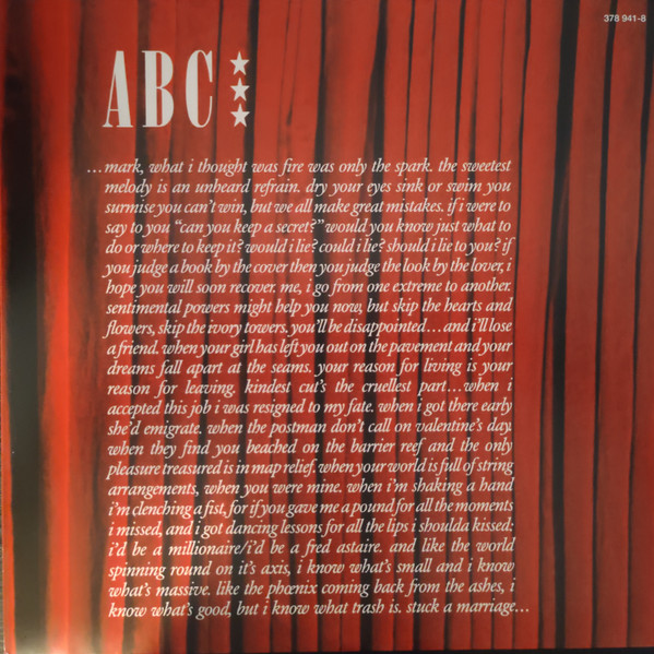 ABC - The Lexicon Of Love - Vinyl Record NM/NM (Pre Loved) - Image 3