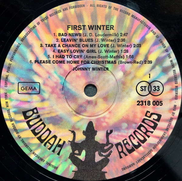 Johnny Winter - First Winter - Vinyl Record VG+/VG+ (Pre Loved) - Image 3