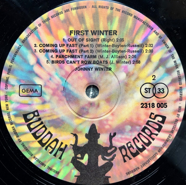 Johnny Winter - First Winter - Vinyl Record VG+/VG+ (Pre Loved) - Image 4