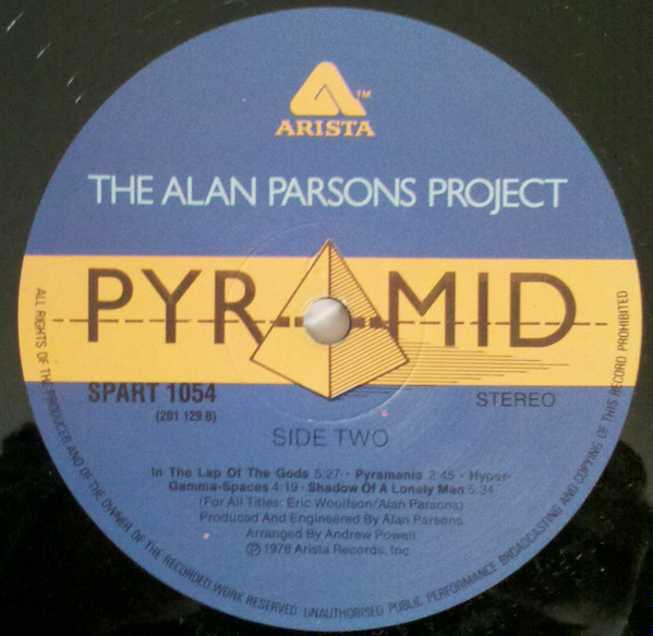 The Alan Parsons Project - Pyramid - Vinyl Record VG+/VG+ (Pre Loved) - Image 3