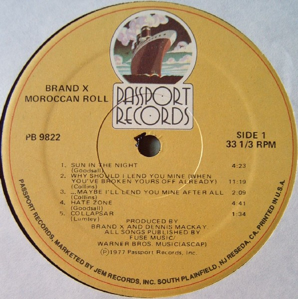 Brand X (3) - Moroccan Roll - Vinyl Record VG/VG+ (Pre Loved) - Image 3
