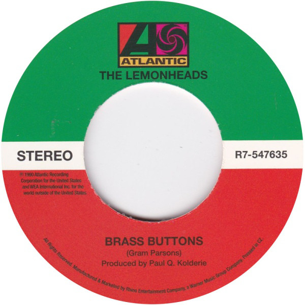 Gram Parsons / The Lemonheads - Brass Buttons - 7 inch Vinyl Record – (New / Sealed) - Image 4