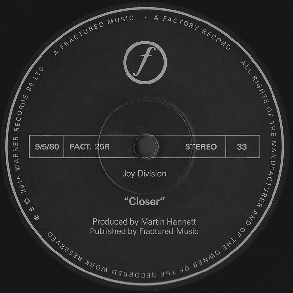 Joy Division - Closer - Vinyl Record – (New / Sealed) - Image 3