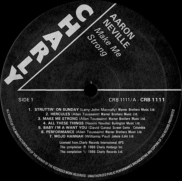 Aaron Neville - Make Me Strong - Vinyl Record NM/NM (Pre Loved) - Image 3