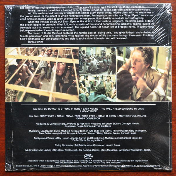 Curtis Mayfield - Short Eyes - The Original Picture Soundtrack - Vinyl Record VG+/VG+ (Pre Loved) - Image 2