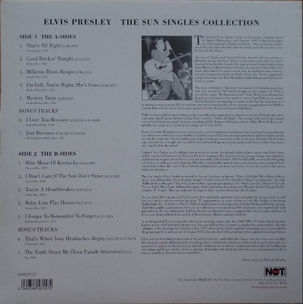 Elvis Presley - The Sun Singles Collection - Vinyl Record – (New / Sealed) - Image 2