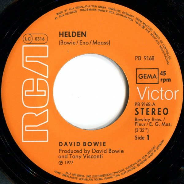 David Bowie - Helden - VG+ / NM or M- (7"-Pre Loved) - Image 3
