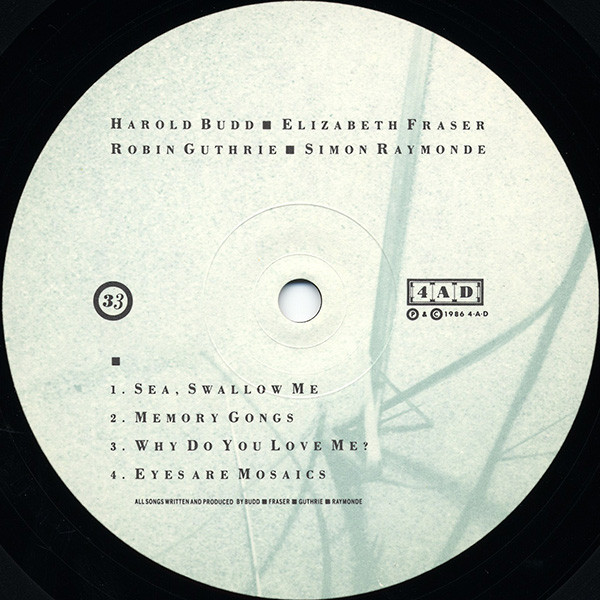 Harold Budd ▪ Elizabeth Fraser ▪ Robin Guthrie ▪ Simon Raymonde - The Moon And The Melodies - Vinyl Record VG/VG+ (Pre Loved) - Image 3