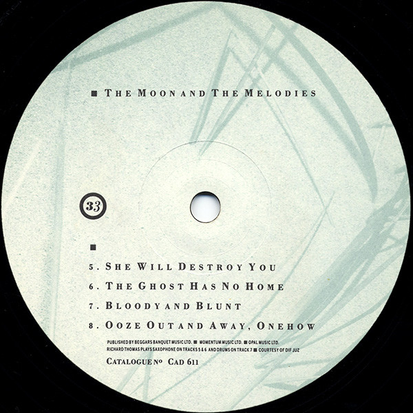 Harold Budd ▪ Elizabeth Fraser ▪ Robin Guthrie ▪ Simon Raymonde - The Moon And The Melodies - Vinyl Record VG/VG+ (Pre Loved) - Image 4