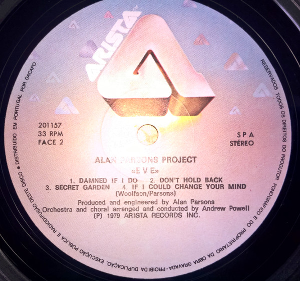 The Alan Parsons Project - Eve - Vinyl Record VG+/VG+ (Pre Loved) - Image 3