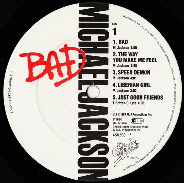 Michael Jackson - Bad - Vinyl Record VG+/VG+ (Pre Loved) - Image 4