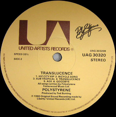 Poly Styrene - Translucence - Vinyl Record VG+/NM (Pre Loved) - Image 4