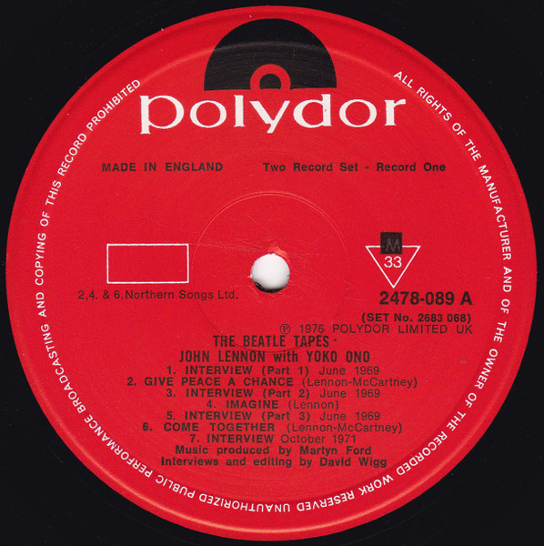 The Beatles / David Wigg - The Beatles Tapes From The David Wigg Interviews - Vinyl Record VG+/NM (Pre Loved) - Image 3