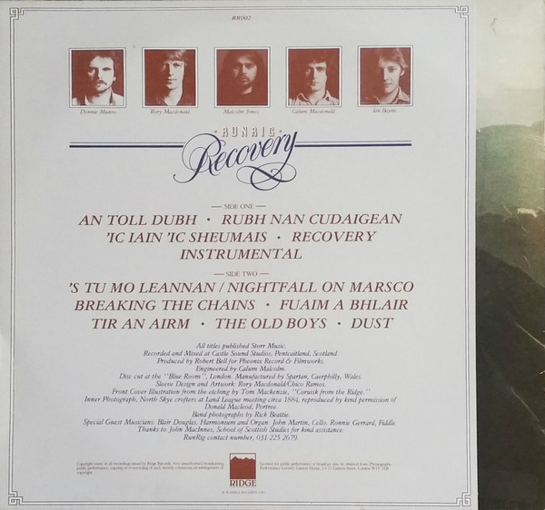 Runrig - Recovery - Vinyl Record VG+/VG+ (Pre Loved) - Image 2