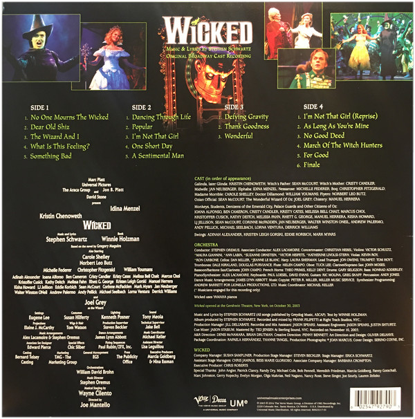 Stephen Schwartz - Wicked (Original Broadway Cast Recording) - Vinyl Record NM/NM (Pre Loved) - Image 2