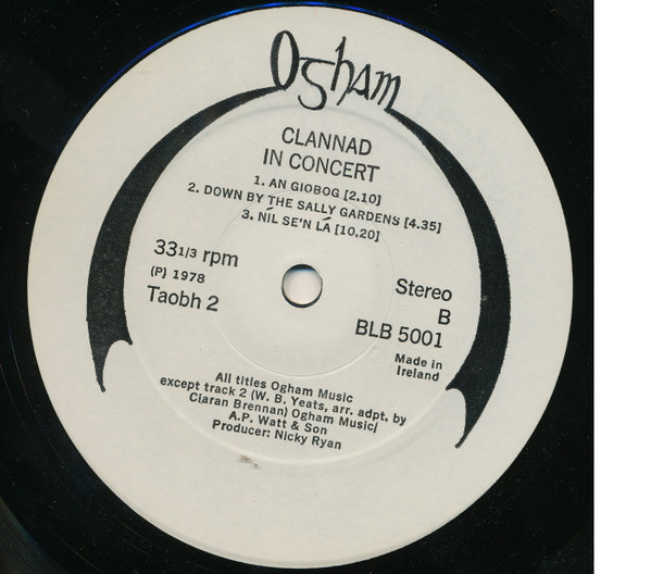 Clannad - In Concert - Vinyl Record VG+/NM (Pre Loved) - Image 4