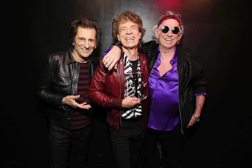 Causing a stir: the legendary Rolling Stones Ronnie Wood (78), Mick Jagger (82) and Keith Richards (82, from left)