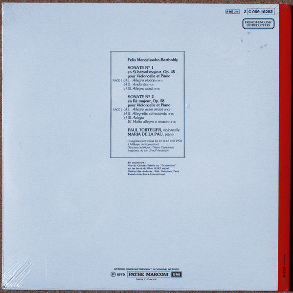 Felix Mendelssohn-Bartholdy / Paul Tortelier, Maria De La Pau Tortelier-1