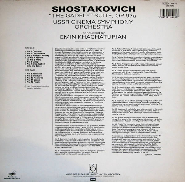Dmitri Shostakovich - Эмин Хачатурян, Оркестр Кинематографии-1